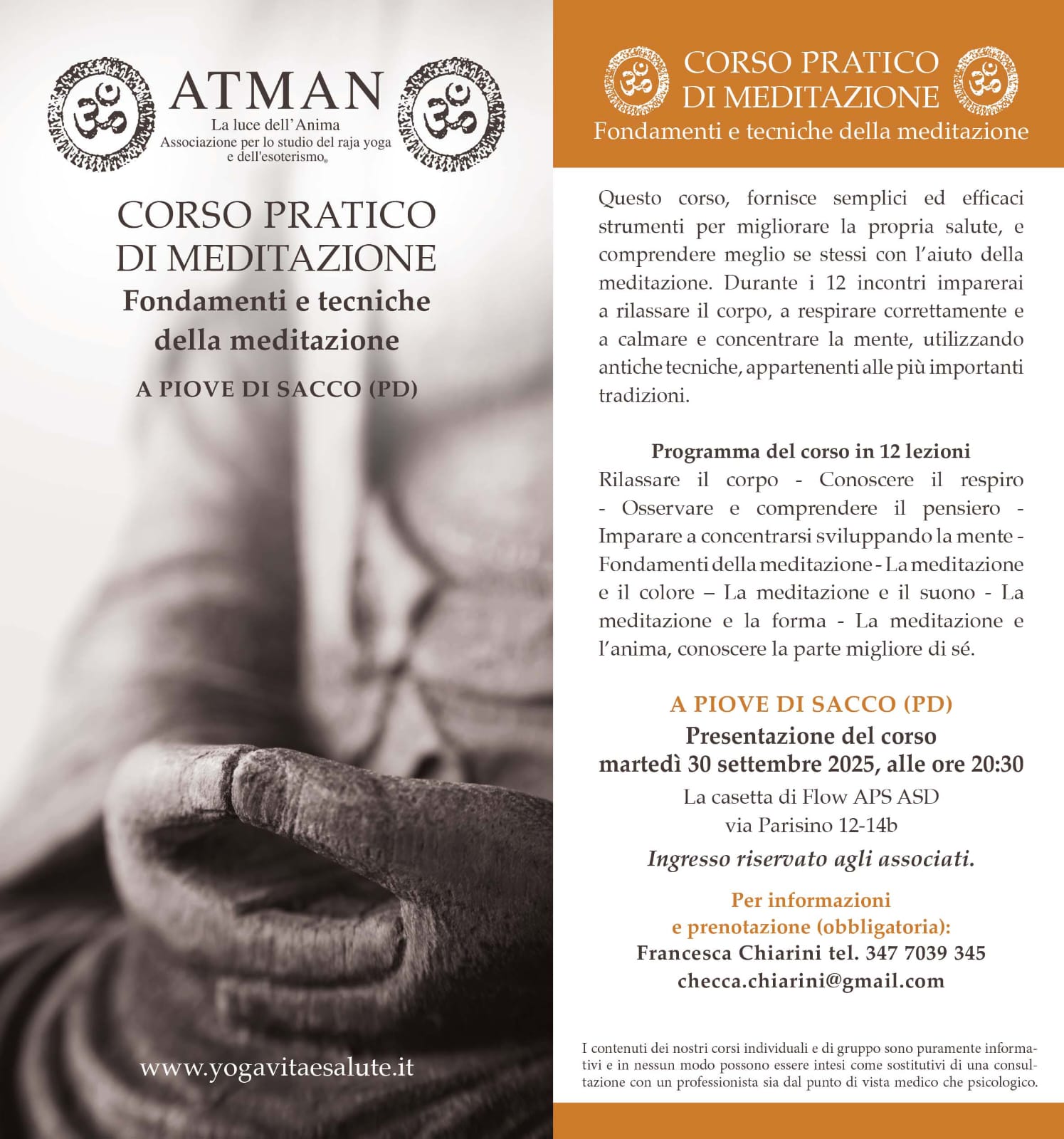 Corso di Meditazione a Piove di Sacco : Fondamenti e Tecniche