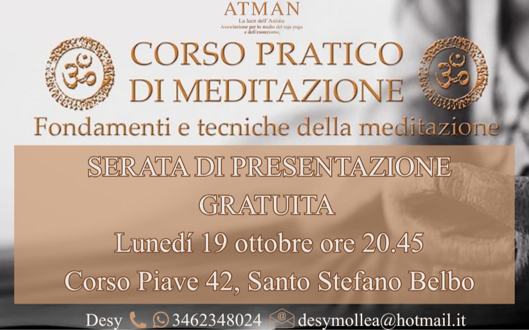 Corso di meditazione a Santo Stefano Belbo : Fondamenti e Tecniche